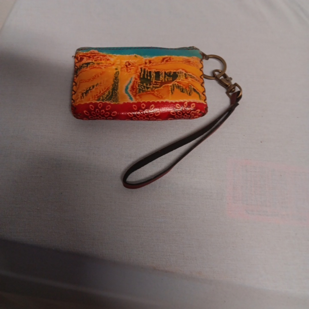 Colorful Leather Wristlet Wallet
